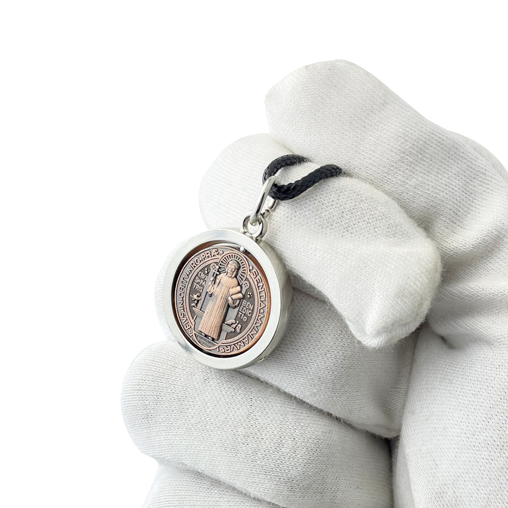 Jewelry & Watches Bench - Nowy Medalik Świętego Benedykta Naszyjnik Katolicki