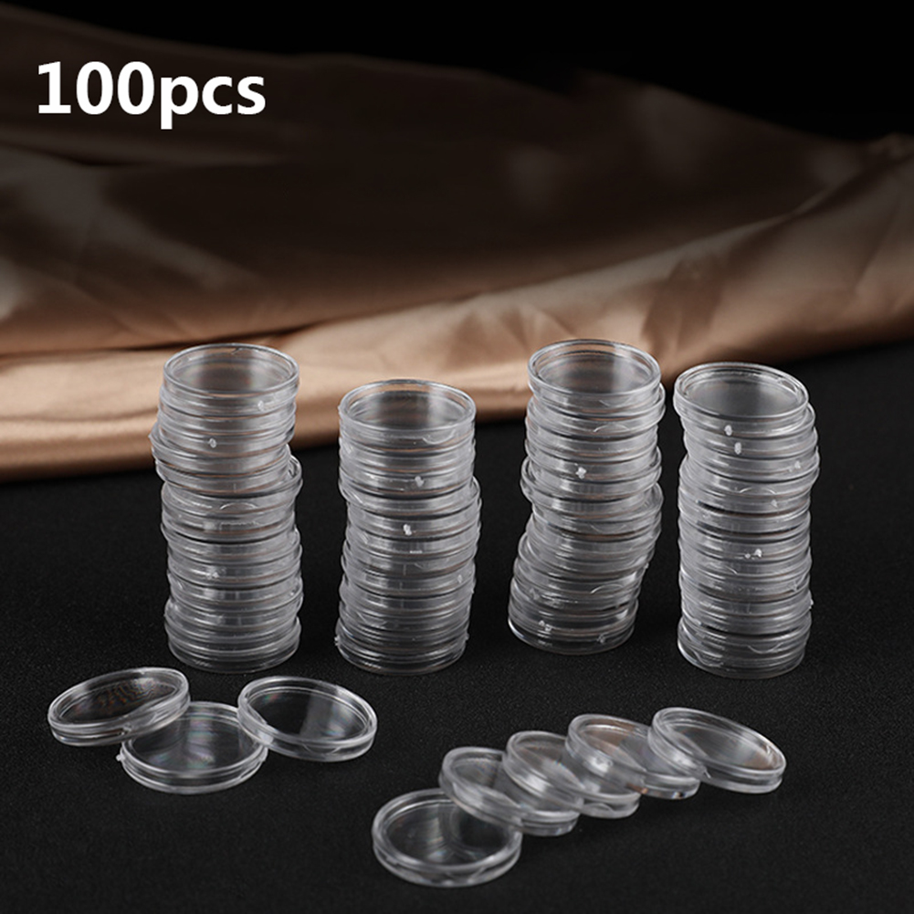 Collectors Coins Jewelry & Watches Of Smithtown Reviews - 100 sztuk przezroczystych, plastikowych, małych, okrągłych