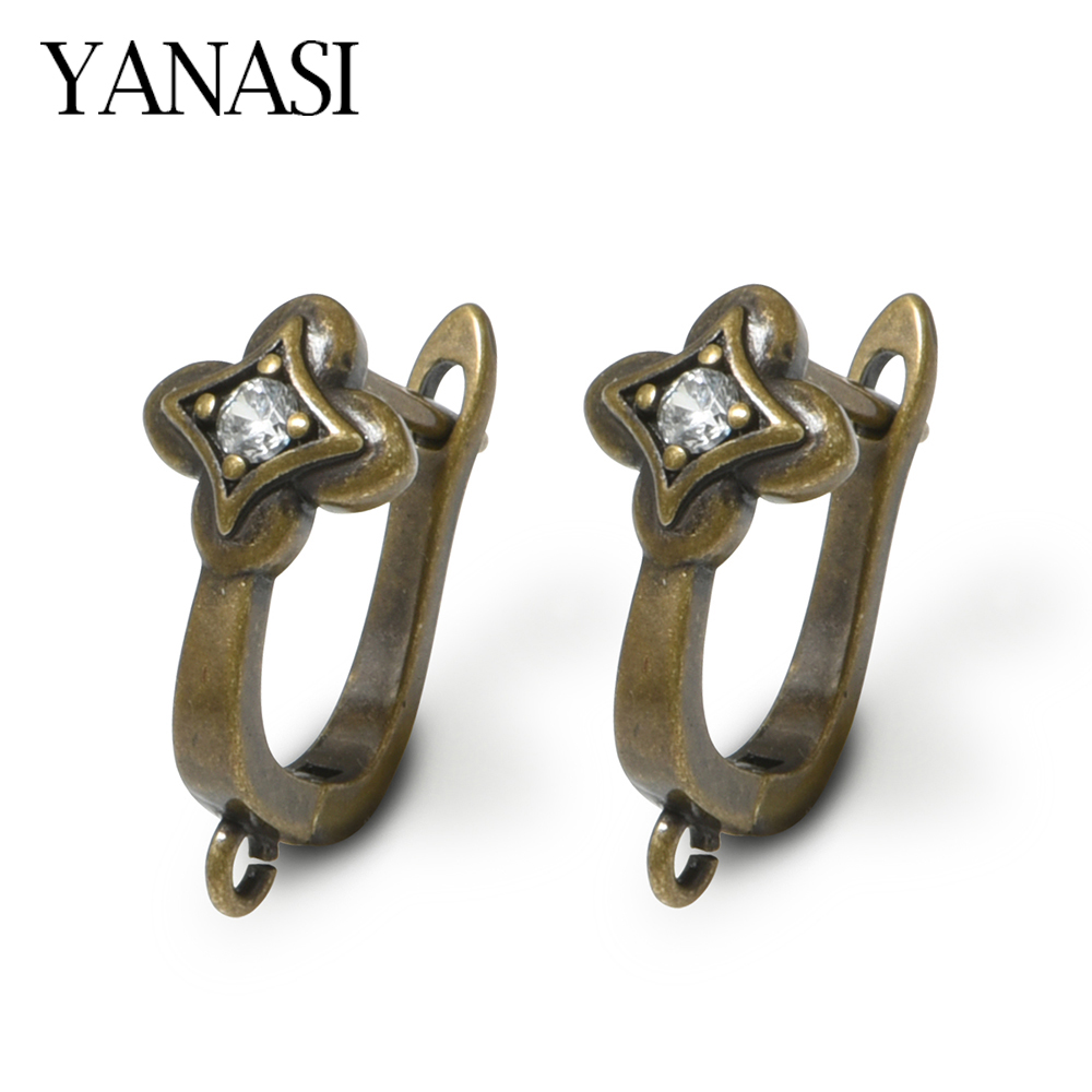 Hoop Earrings - NOWE 1 Para Antycznych Brązowych Mosiężnych