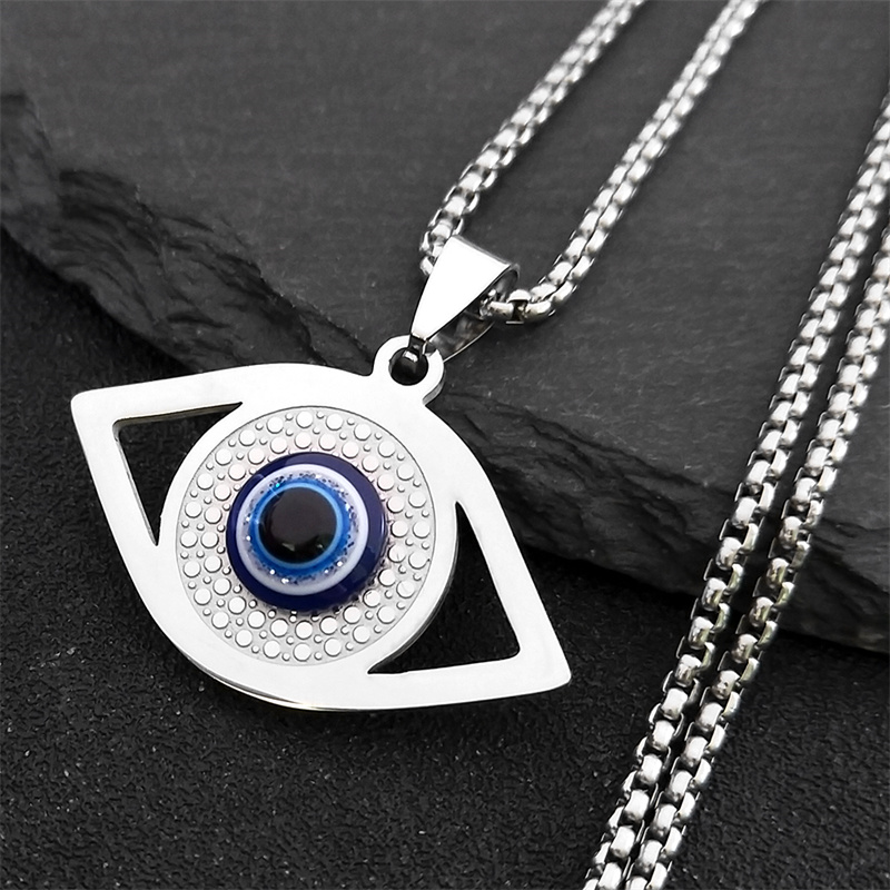 Jewelry & Watches Bench - Islamski Naszyjnik Hamsa z Niebieskim Okiem