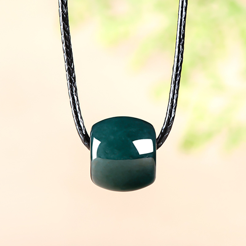 Jewelry & Watches Bench - Naturalny Mjanmański Szmaragdowy Naszyjnik z Zawieszką