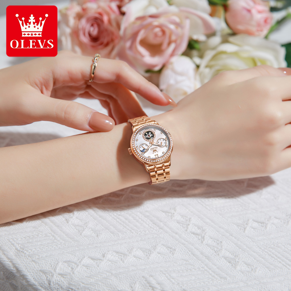 Zegarki damskie OLEVS, luksuso – Leather Bracelet recenzja i cena