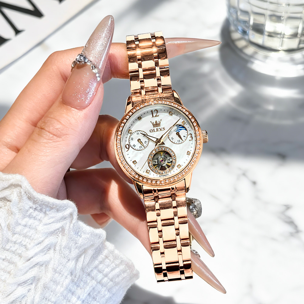 Zegarki damskie OLEVS, luksuso – Leather Bracelet recenzja i cena